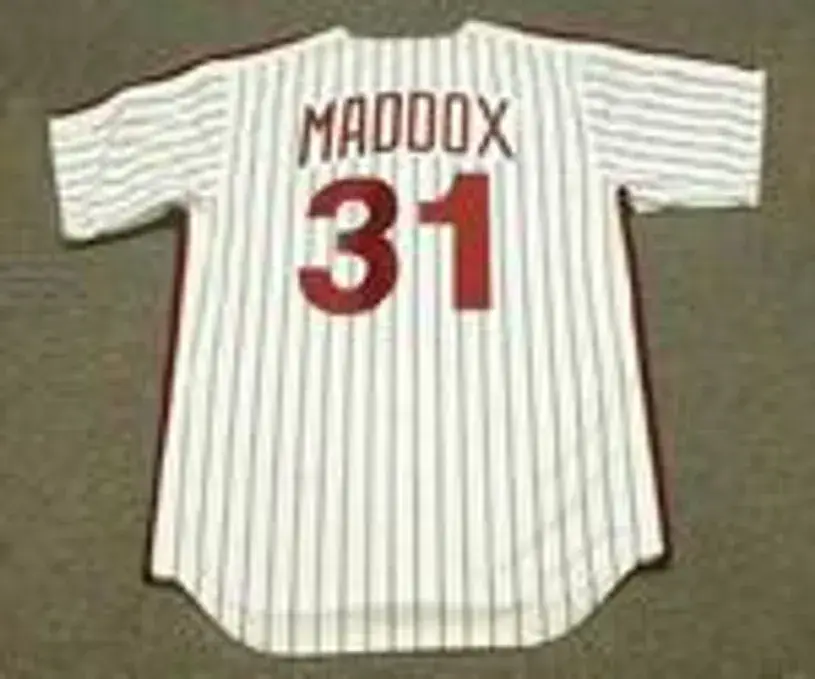GARRY MADDOX Philadelphia Phillies 1980 Majestic Cooperstown Throwback Home Baseball Jersey 