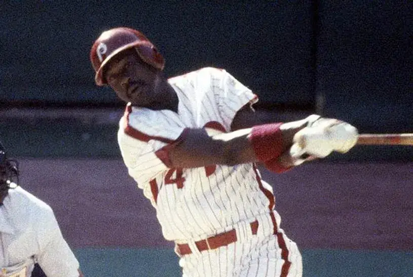 GARY MATTHEWS Philadelphia Phillies 1982 Majestic Cooperstown Throwback Home Baseball Jersey 