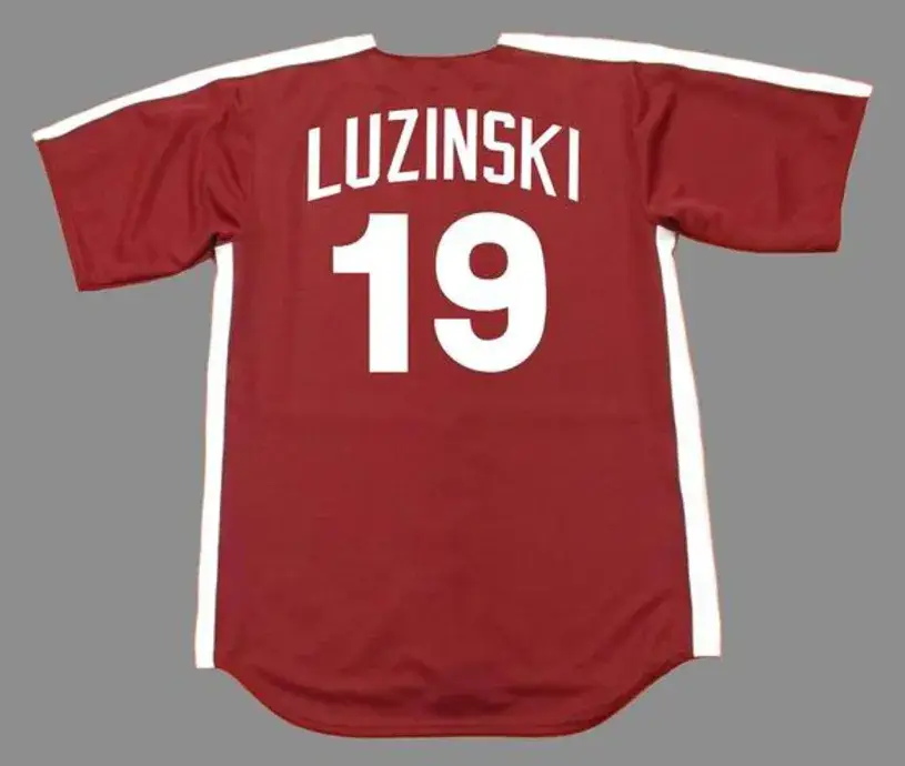 GREG LUZINSKI Philadelphia Phillies 1979 Majestic Cooperstown Throwback Jersey 