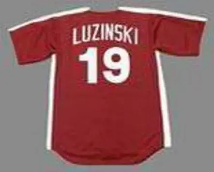GREG LUZINSKI Philadelphia Phillies 1979 Majestic Cooperstown Throwback Jersey 