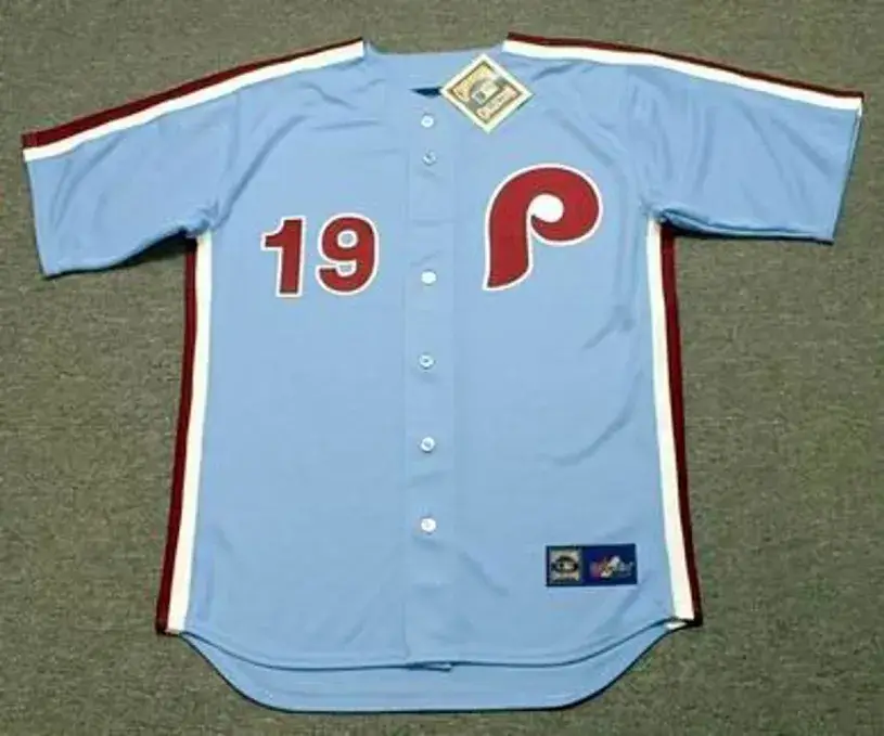 GREG LUZINSKI Philadelphia Phillies 1980 Majestic Throwback Away Baseball Jersey