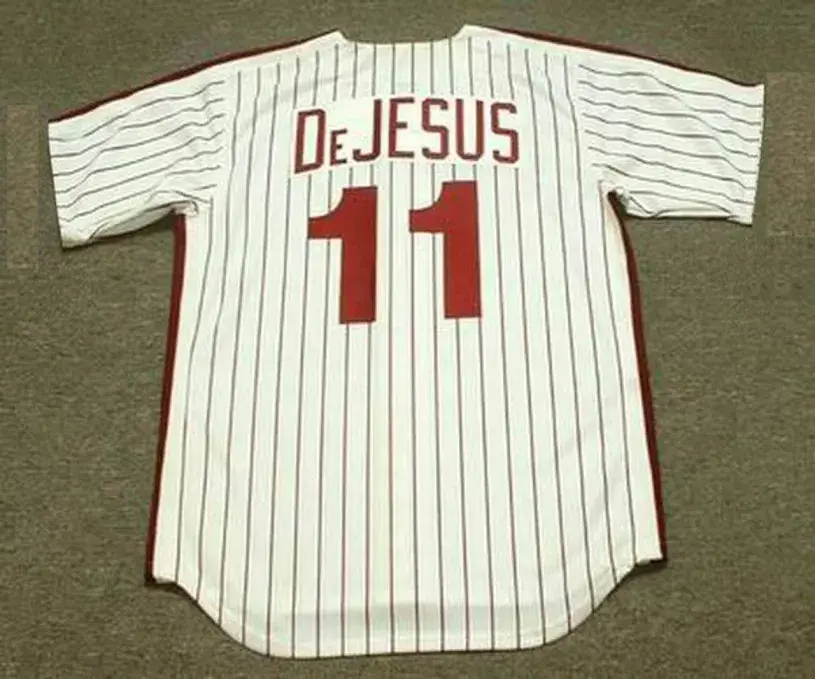 IVAN DeJESUS Philadelphia Phillies 1983 Majestic Cooperstown Throwback Home Baseball Jersey 