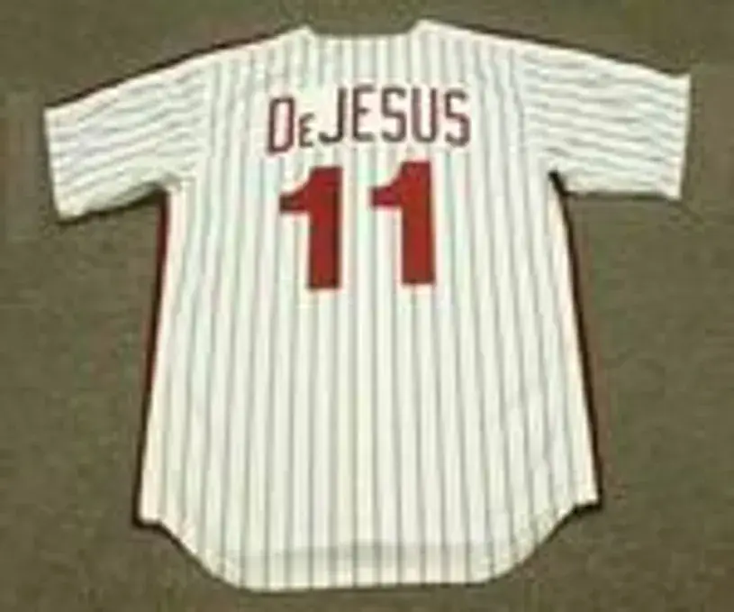 IVAN DeJESUS Philadelphia Phillies 1983 Majestic Cooperstown Throwback Home Baseball Jersey 