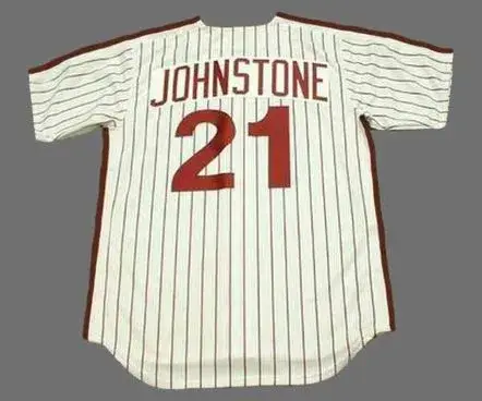 JAY JOHNSTONE Philadelphia Phillies 1976 Majestic Cooperstown Throwback Home Baseball Jersey 