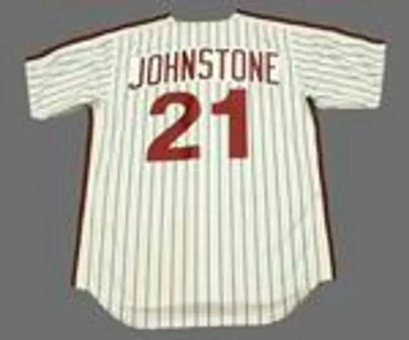JAY JOHNSTONE Philadelphia Phillies 1976 Majestic Cooperstown Throwback Home Baseball Jersey 