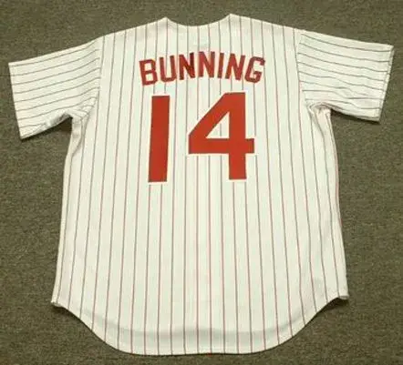 JIM BUNNING Philadelphia Phillies 1960’s Majestic Throwback Baseball Jersey 