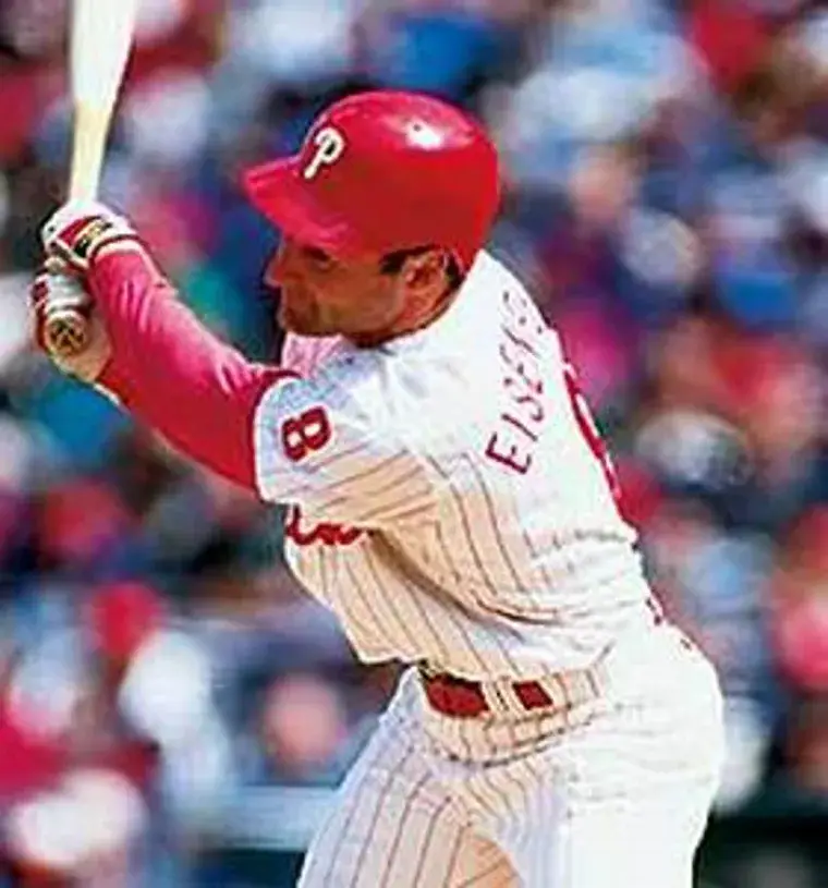 JIM EISENREICH Philadelphia Phillies 1993 Majestic Throwback Home Baseball Jersey 
