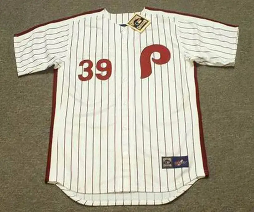 JIM KAAT Philadelphia Phillies 1976 Majestic Cooperstown Throwback Home Baseball Jersey