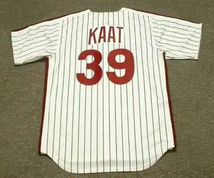 JIM KAAT Philadelphia Phillies 1976 Majestic Cooperstown Throwback Home Baseball Jersey 