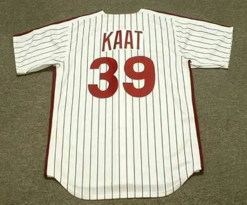 JIM KAAT Philadelphia Phillies 1976 Majestic Cooperstown Throwback Home Baseball Jersey 