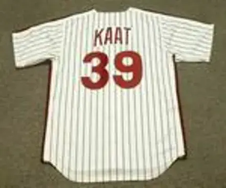 JIM KAAT Philadelphia Phillies 1976 Majestic Cooperstown Throwback Home Baseball Jersey 