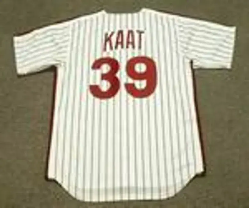 JIM KAAT Philadelphia Phillies 1976 Majestic Cooperstown Throwback Home Baseball Jersey 