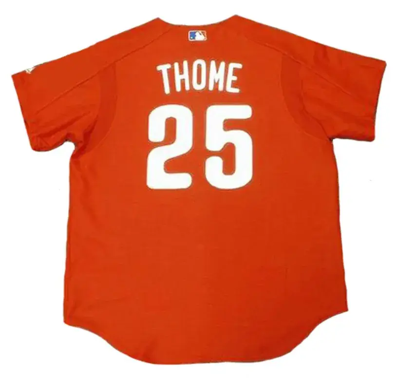 JIM THOME Philadelphia Phillies 2003 Majestic Authentic Throwback Baseball Jersey 