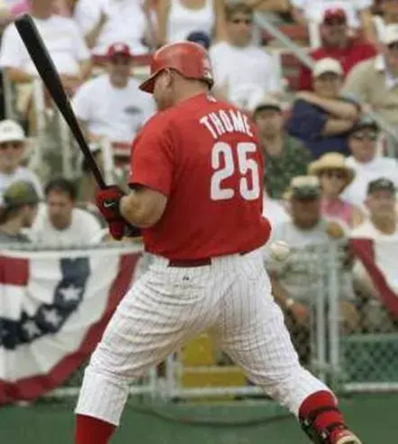 JIM THOME Philadelphia Phillies 2003 Majestic Authentic Throwback Baseball Jersey 