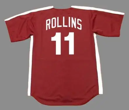 JIMMY ROLLINS Philadelphia Phillies 1979 Majestic Cooperstown Throwback Jersey 