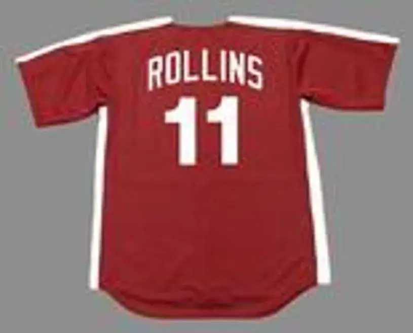 JIMMY ROLLINS Philadelphia Phillies 1979 Majestic Cooperstown Throwback Jersey 