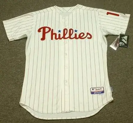 JIMMY ROLLINS Philadelphia Phillies 2010 Majestic “Cool Base” Authentic Home Baseball Jersey