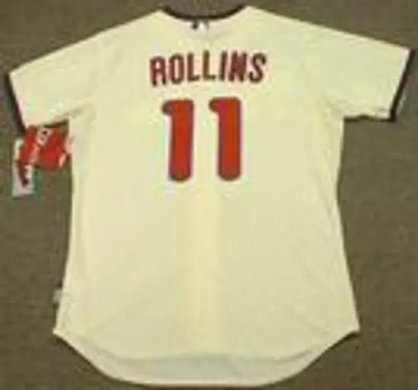 JIMMY ROLLINS Philadelphia Phillies 2012 Majestic Authentic “Cool Base” Alternate Baseball Jersey 