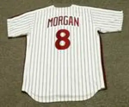 JOE MORGAN Philadelphia Phillies 1983 Cooperstown Throwback Home Baseball Jersey 