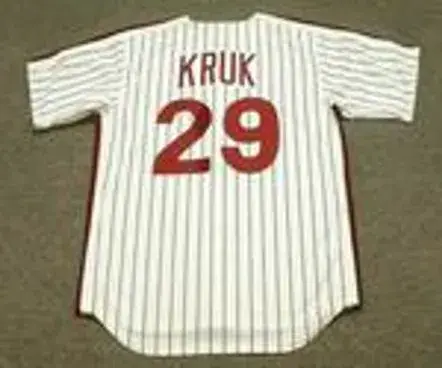 JOHN KRUK Philadelphia Phillies 1992 Home Majestic Throwback Baseball Jersey 