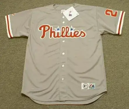 JOHN KRUK Philadelphia Phillies 1993 Majestic Throwback Away Baseball Jersey