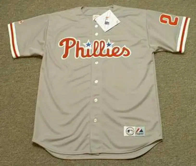 JOHN KRUK Philadelphia Phillies 1993 Majestic Throwback Away Baseball Jersey