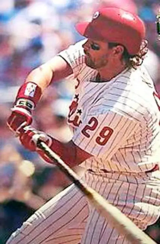 JOHN KRUK Philadelphia Phillies 1993 Majestic Throwback Home Baseball Jersey 
