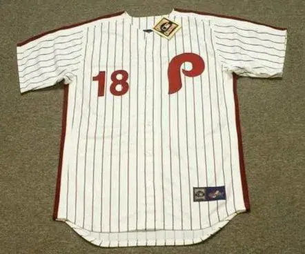JOHN VUKOVICH Philadelphia Phillies 1980 Majestic Cooperstown Throwback Home Baseball Jersey