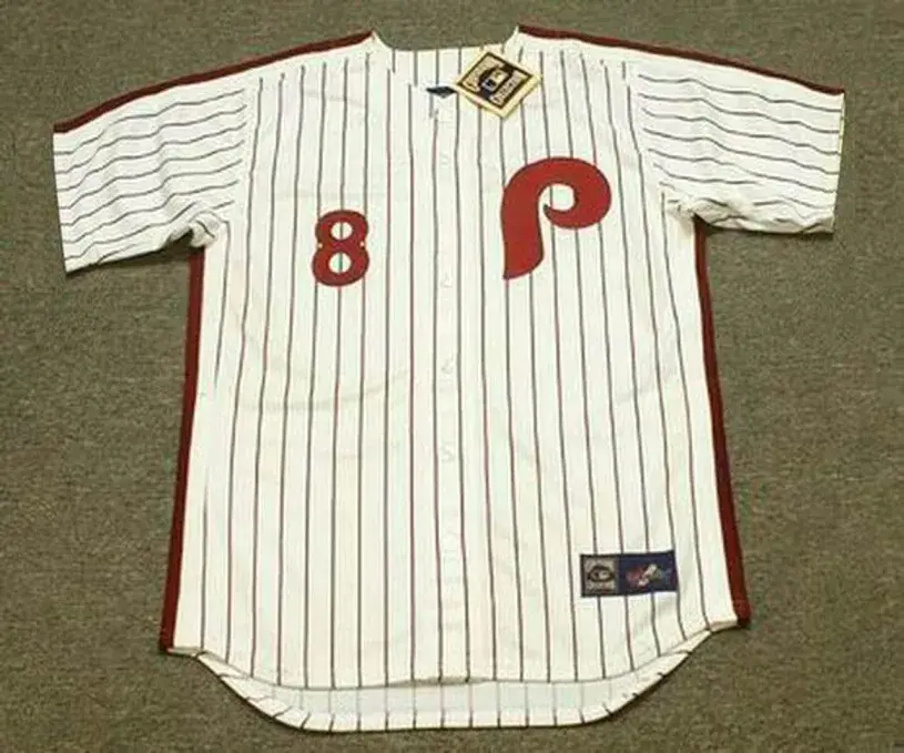 JUAN SAMUEL Philadelphia Phillies 1984 Majestic Cooperstown Throwback Home Baseball Jersey