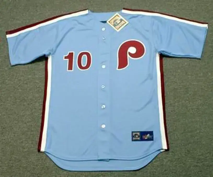 LARRY BOWA Philadelphia Phillies 1980 Majestic Cooperstown Throwback Away Baseball Jersey