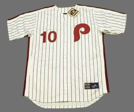 LARRY BOWA Philadelphia Phillies 1980 Majestic Cooperstown Throwback Home Baseball Jersey