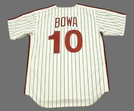 LARRY BOWA Philadelphia Phillies 1980 Majestic Cooperstown Throwback Home Baseball Jersey 