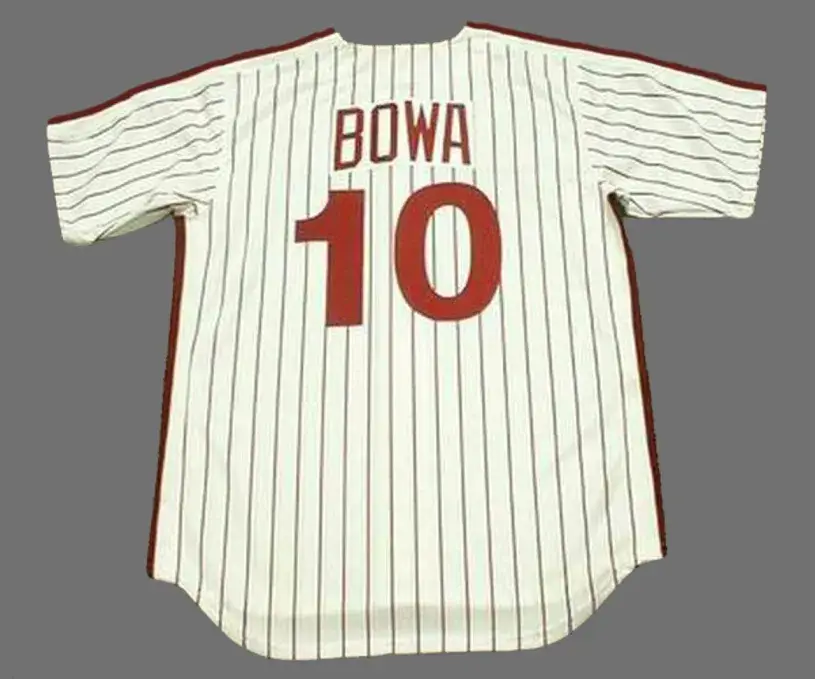 LARRY BOWA Philadelphia Phillies 1980 Majestic Cooperstown Throwback Home Baseball Jersey 