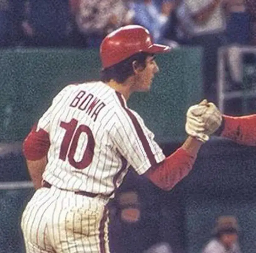 LARRY BOWA Philadelphia Phillies 1980 Majestic Cooperstown Throwback Home Baseball Jersey 