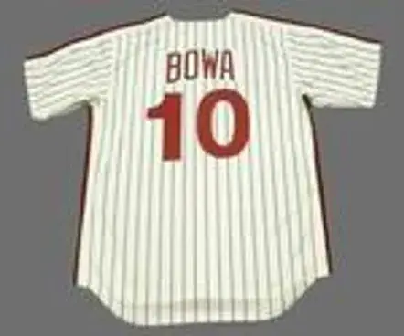 LARRY BOWA Philadelphia Phillies 1980 Majestic Cooperstown Throwback Home Baseball Jersey 