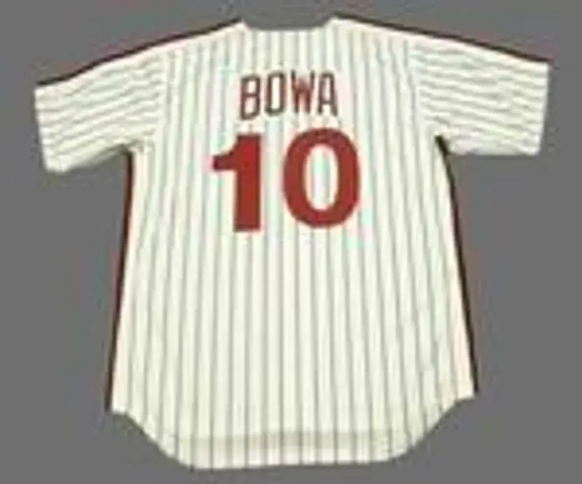 LARRY BOWA Philadelphia Phillies 1980 Majestic Cooperstown Throwback Home Baseball Jersey 