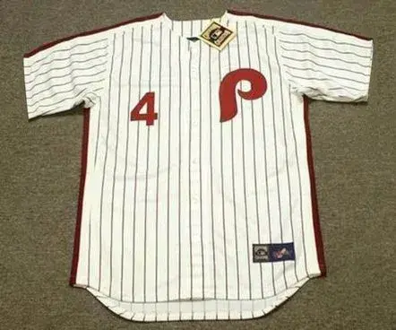 LENNY DYKSTRA Philadelphia Phillies 1990 Majestic Cooperstown Throwback Home Baseball Jersey