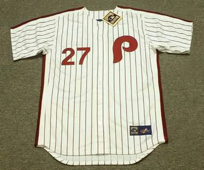 LONNIE SMITH Philadelphia Phillies 1980 Majestic Cooperstown Throwback Home Baseball Jersey