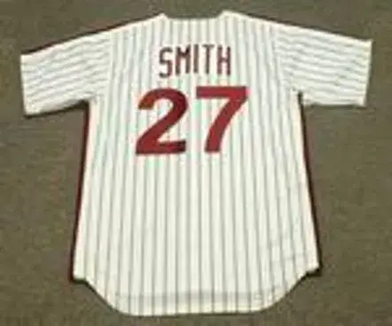 LONNIE SMITH Philadelphia Phillies 1980 Majestic Cooperstown Throwback Home Baseball Jersey 