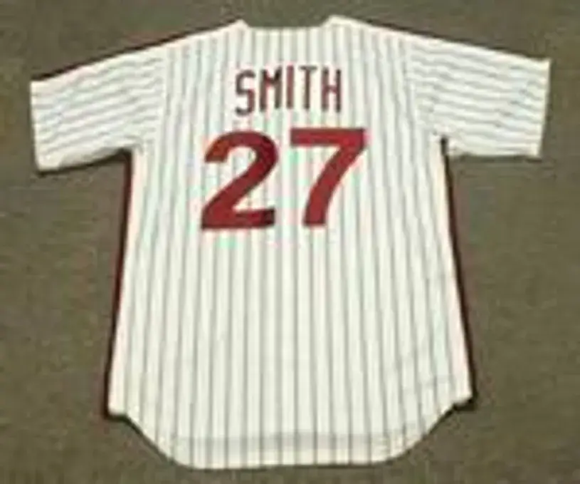 LONNIE SMITH Philadelphia Phillies 1980 Majestic Cooperstown Throwback Home Baseball Jersey 
