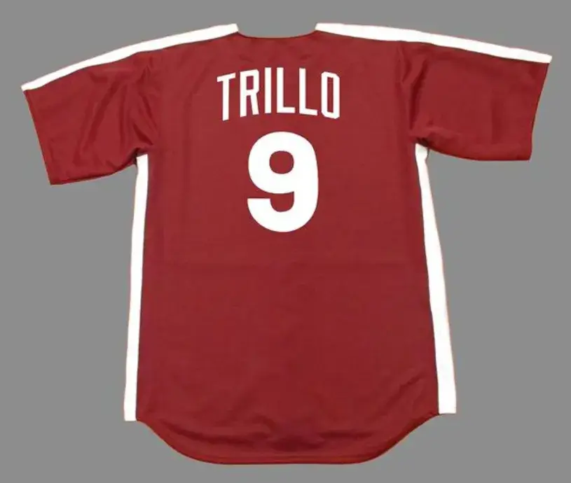 MANNY TRILLO Philadelphia Phillies 1979 Majestic Cooperstown Throwback Jersey 