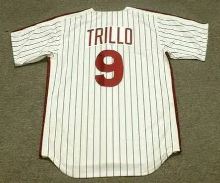 MANNY TRILLO Philadelphia Phillies 1980 Majestic Cooperstown Throwback Home Baseball Jersey 