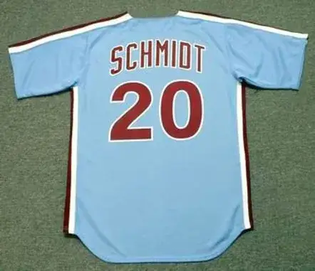 MIKE SCHMIDT Philadelphia Phillies 1980 Away Majestic Throwback Baseball Jersey 
