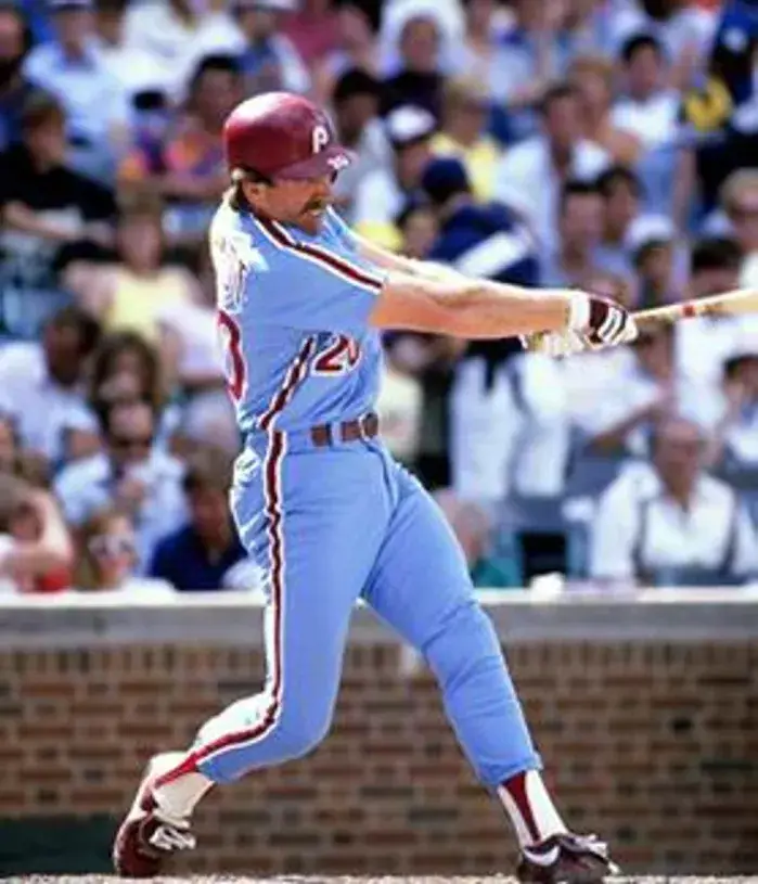 MIKE SCHMIDT Philadelphia Phillies 1980 Away Majestic Throwback Baseball Jersey 