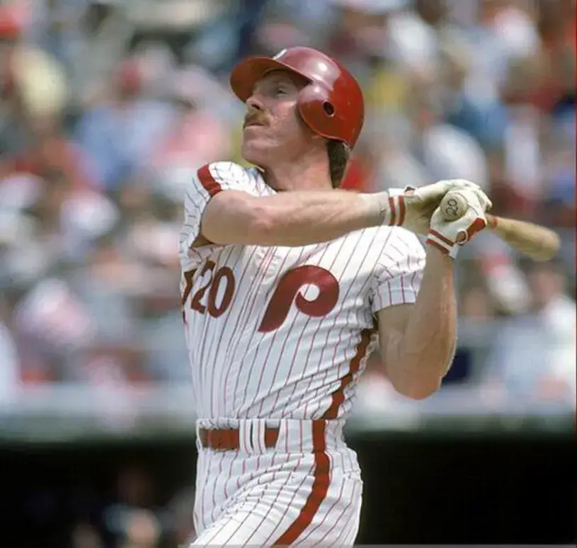 MIKE SCHMIDT Philadelphia Phillies 1980 Home Majestic Throwback Baseball Jersey 
