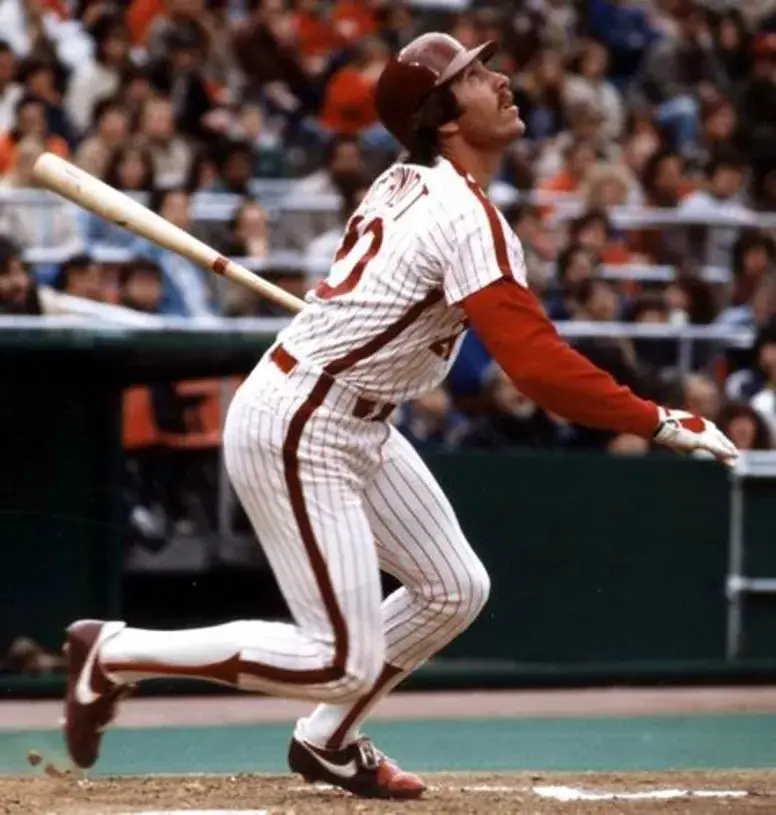 MIKE SCHMIDT Philadelphia Phillies 1980 Home Majestic Throwback Baseball Jersey 