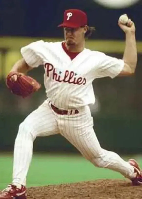 MITCH WILLIAMS Philadelphia Phillies 1993 Majestic Throwback Baseball Jersey 