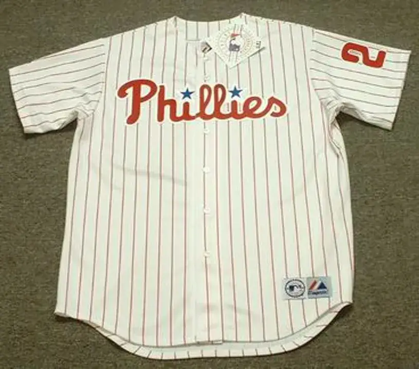 PETE INCAVIGLIA Philadelphia Phillies 1993 Majestic Throwback Baseball Jersey