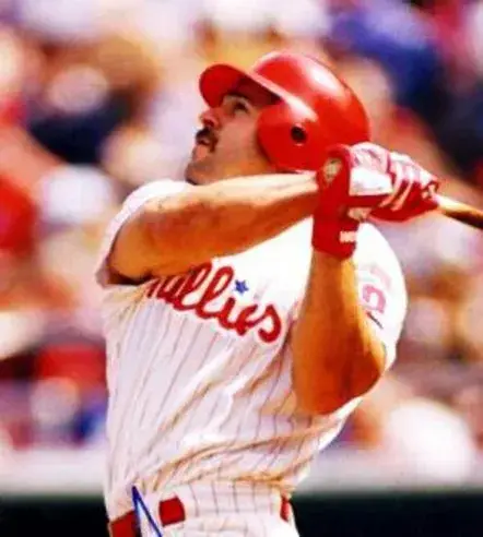 PETE INCAVIGLIA Philadelphia Phillies 1993 Majestic Throwback Baseball Jersey 
