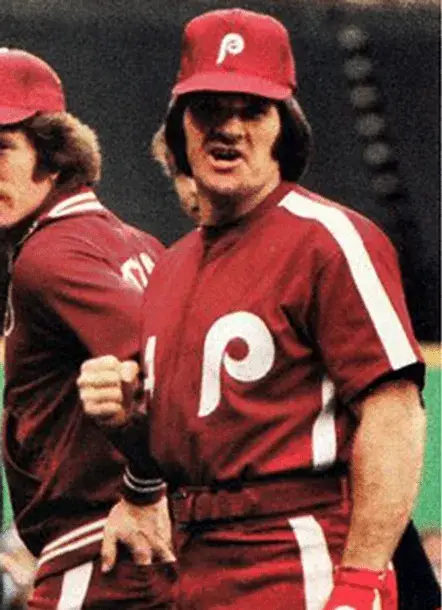 PETE ROSE Philadelphia Phillies 1979 Majestic Throwback Baseball Jersey 